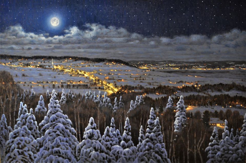 Художник из Канады рисует атмосферные картины, которые помогут окунуться в настоящую морозную зиму 59