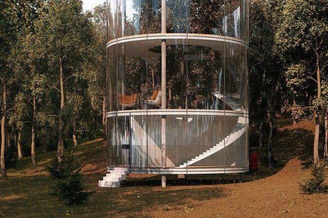 Казахский дизайнер спроектировал потрясающий стеклянный дом в виде... трубы вокруг дерева 29