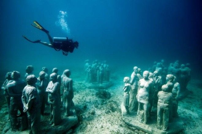 Жуткий и захватывающий подводный музей в Канкуне 25