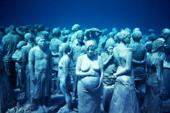Жуткий и захватывающий подводный музей в Канкуне 34
