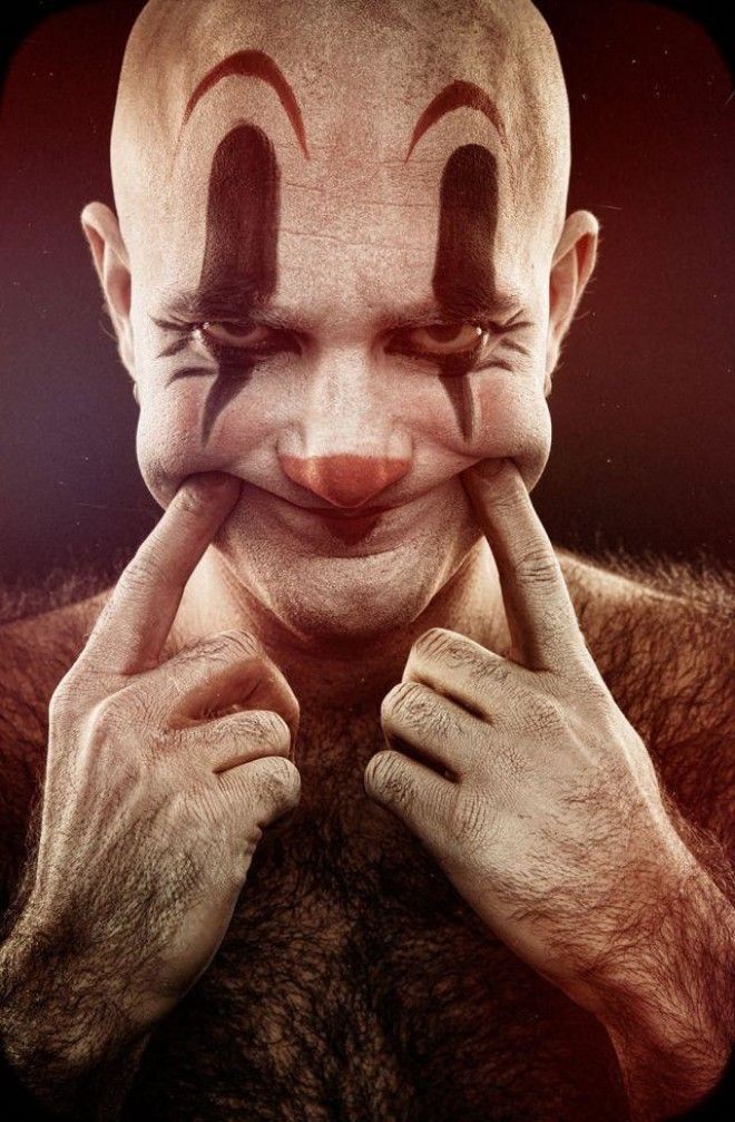 Самые жуткие портреты настоящих цирковых клоунов 42