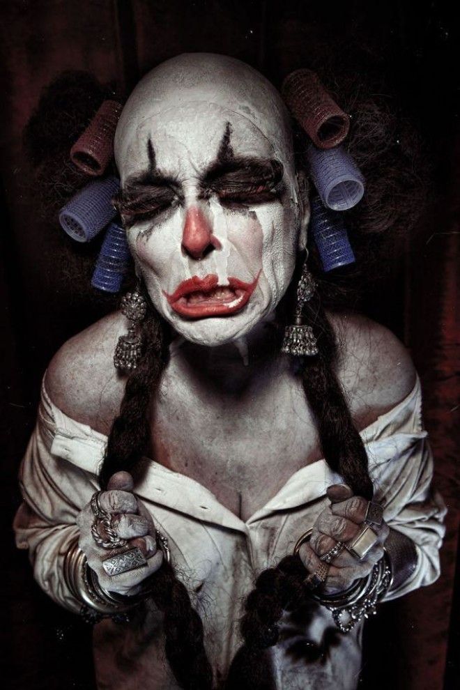Самые жуткие портреты настоящих цирковых клоунов 29