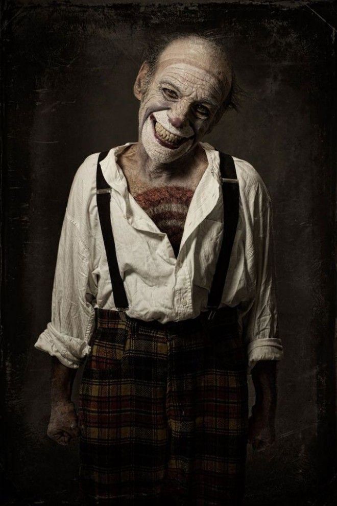 Самые жуткие портреты настоящих цирковых клоунов 34