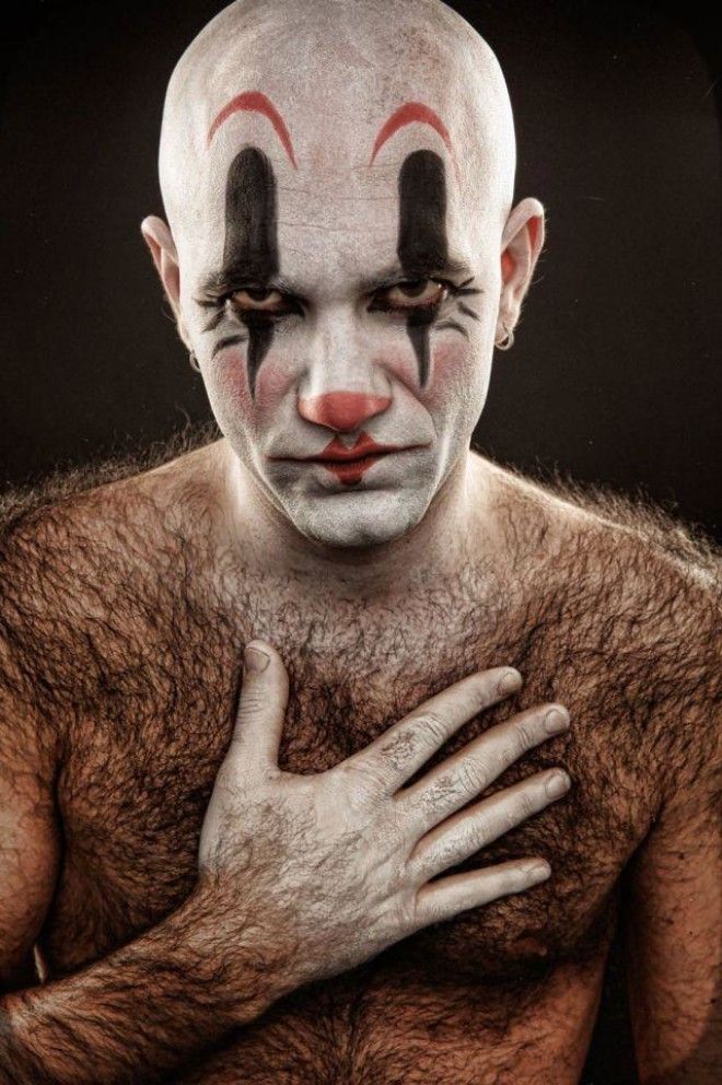 Самые жуткие портреты настоящих цирковых клоунов 39