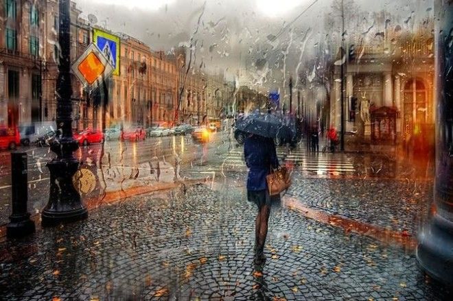 Русский фотограф снимает потрясающие дождливые фотографии, похожие на картины 32