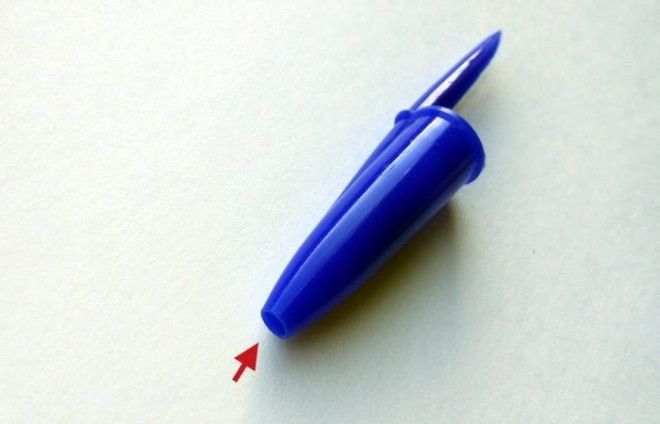 Для чего нужно отверстие в колпачке от шариковой ручки? 8