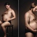 Реклама немецкого пива показывает мужчин, обнимающих свои животы, как беременные женщины