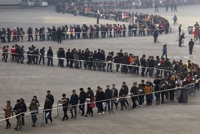 20 шокирующих фотографий, показывающих, как в Китае много людей 38