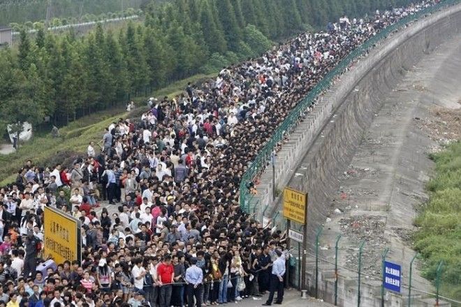 20 шокирующих фотографий, показывающих, как в Китае много людей 45