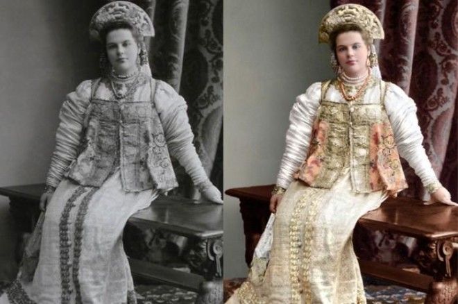 Грандиозные костюмы бала-маскарада в доме Романовых: раритетные снимки 1903 года – в цвете 30