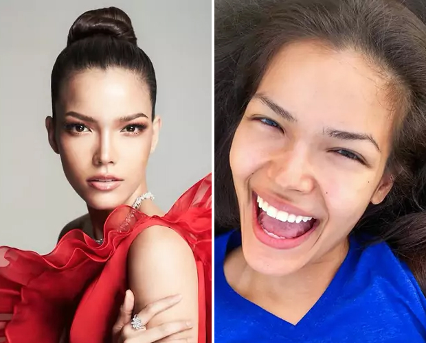 Победительницы и участницы конкурса «Мисс Вселенная 2019» без макияжа 55