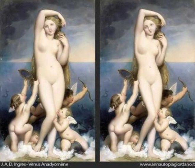 Похудевшая Венера на знаменитых полотнах 33