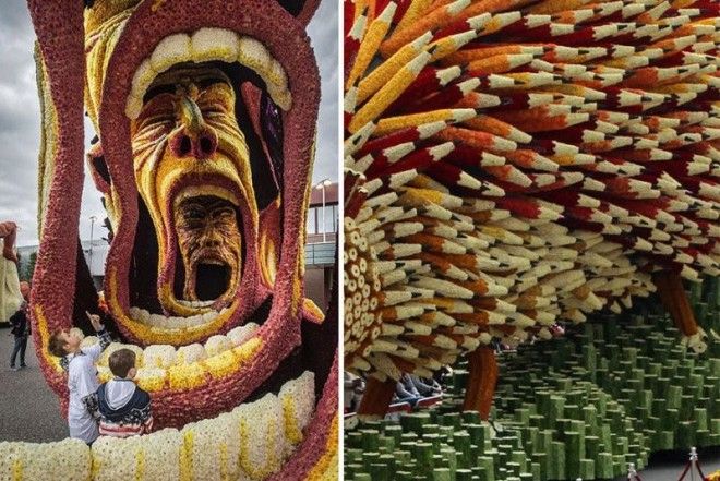 14 цветочных скульптур с крупнейшего в мире Парада Цветов в Голландии, посвященного Ван Гогу 40
