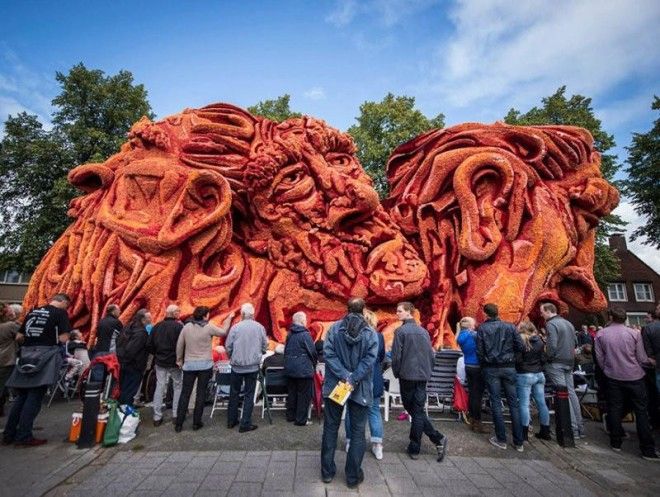 14 цветочных скульптур с крупнейшего в мире Парада Цветов в Голландии, посвященного Ван Гогу 25