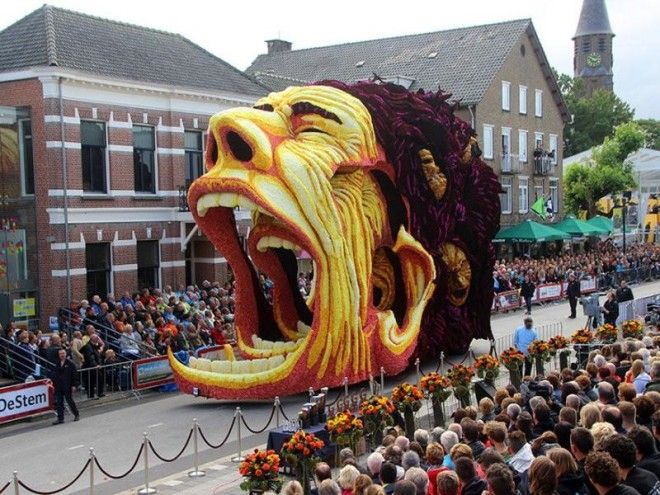 14 цветочных скульптур с крупнейшего в мире Парада Цветов в Голландии, посвященного Ван Гогу 36