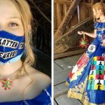Девушка потратила около 400 часов, создавая выпускной наряд из скотча. Она посвятила его борьбе с ковидом