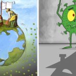 В Китае прошёл первый международный конкурс карикатур на тему коронавируса. Россиянин получил бронзу