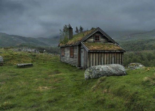 Скандинавские домики с заросшей крышей, в которых хочется поселиться немедленно 56