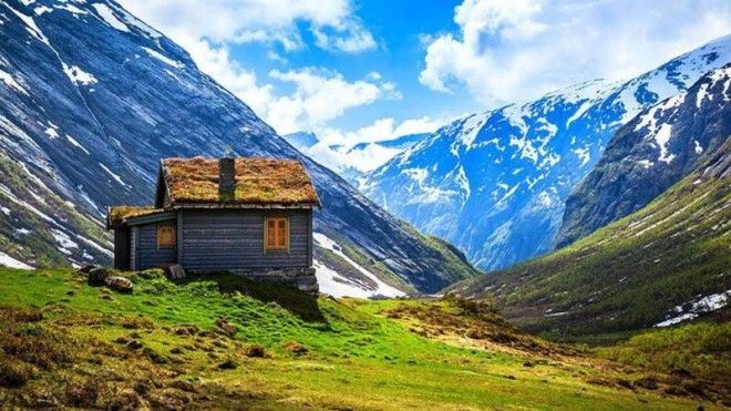 Скандинавские домики с заросшей крышей, в которых хочется поселиться немедленно 57