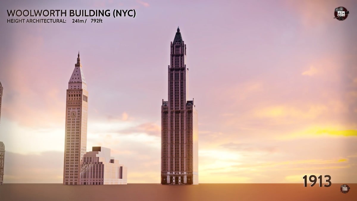 Как «выросли» самые высокие здания мира почти за 100 лет: с начала ХХ до начала ХХI века 49