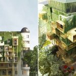 Новые жилые модули на старых зданиях в Париже
