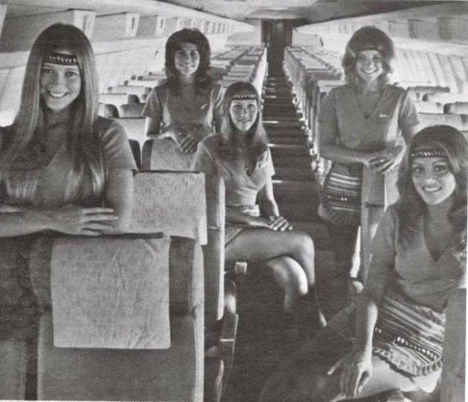 Красота в полете стюардессы 1960х