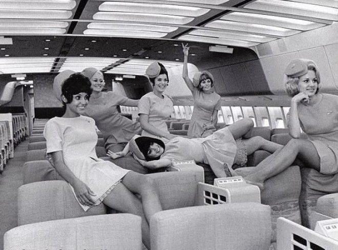 Красота в полете стюардессы 1960х