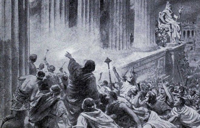 Христиане уничтожают Александрийскую библиотеку Фото kulturologiaru