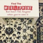 На этом ковре спрятан телефон, сможете найти?