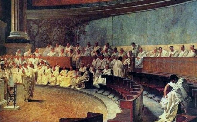 Цицерон произносит речь против Катилины Чезаре Маккари Фото perepravaorg