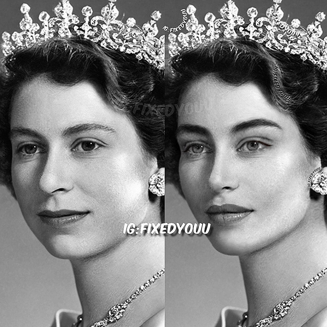 Фрида Кало, Елизавета II и Мона Лиза: как выглядели бы известные женщины, если бы делали пластические операции 25