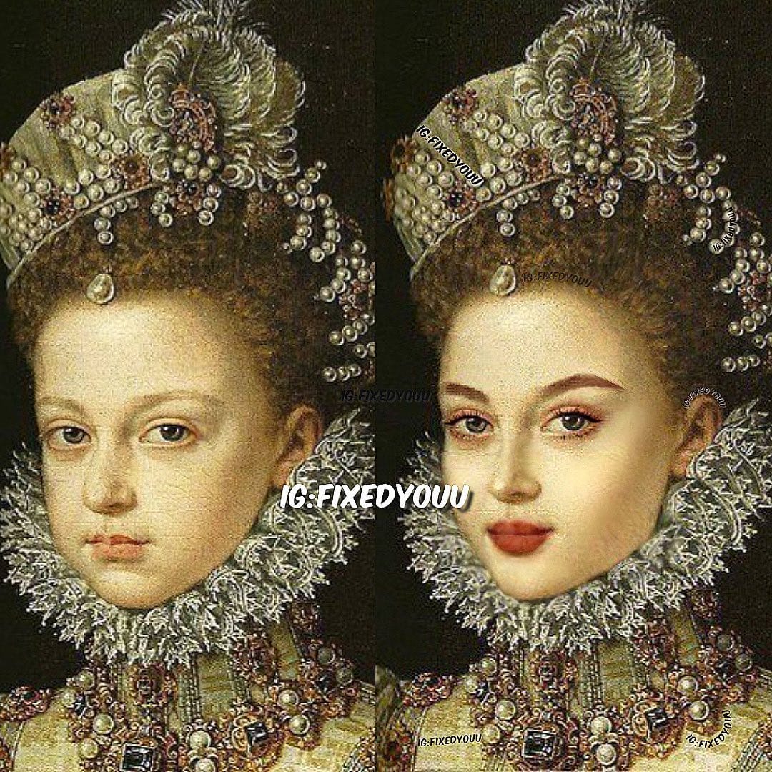 Фрида Кало, Елизавета II и Мона Лиза: как выглядели бы известные женщины, если бы делали пластические операции 29