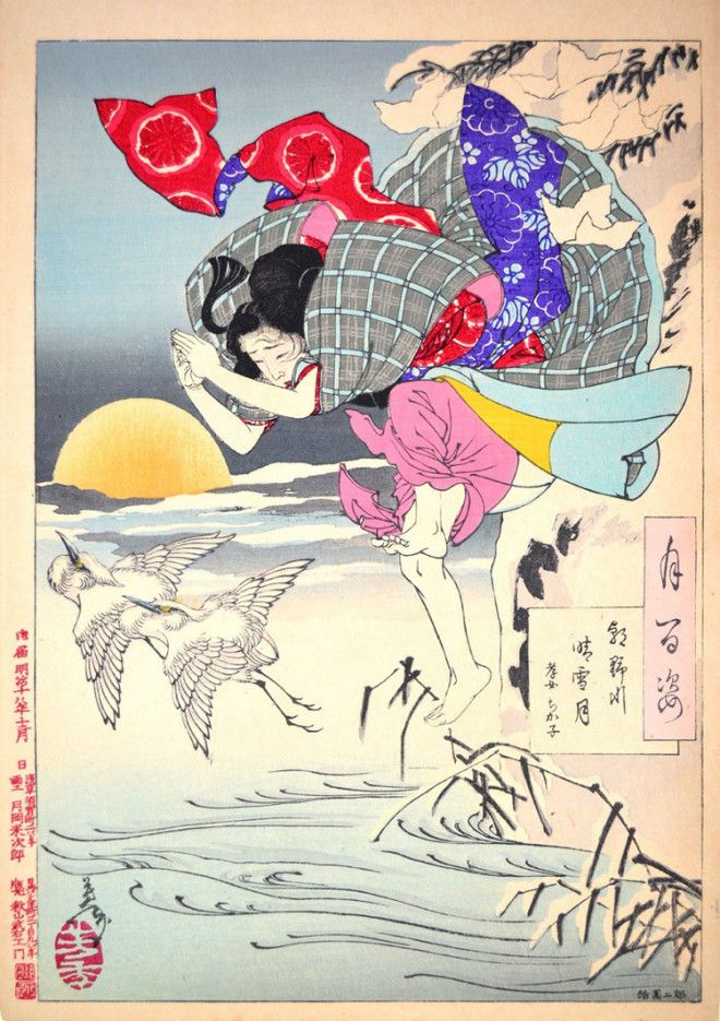 Сто видов Луны величайшие гравюры мастера укиёэ Цукиока Ёситоси 2