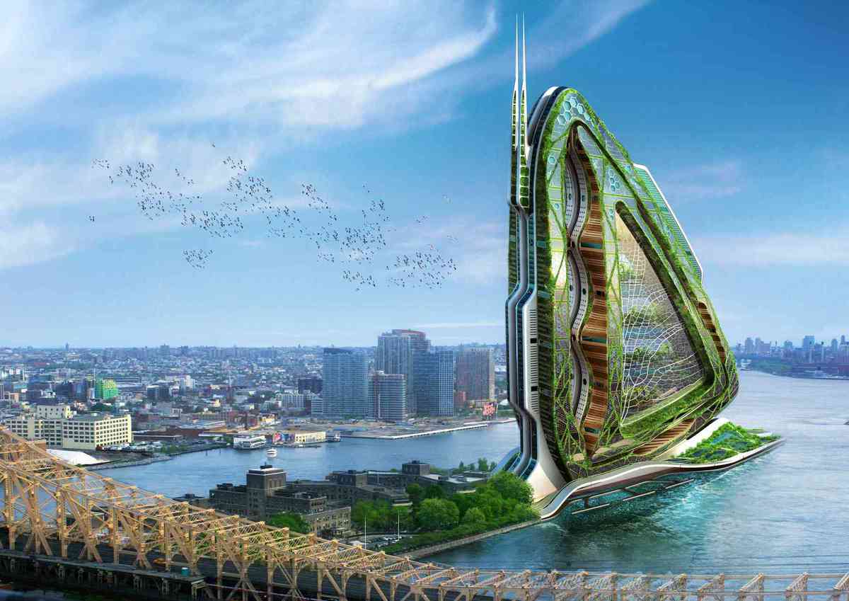 10 впечатляющих архитектурных концептов из будущего, в реализацию которых верится с трудом 36