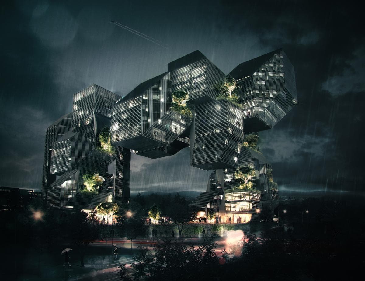10 впечатляющих архитектурных концептов из будущего, в реализацию которых верится с трудом 38