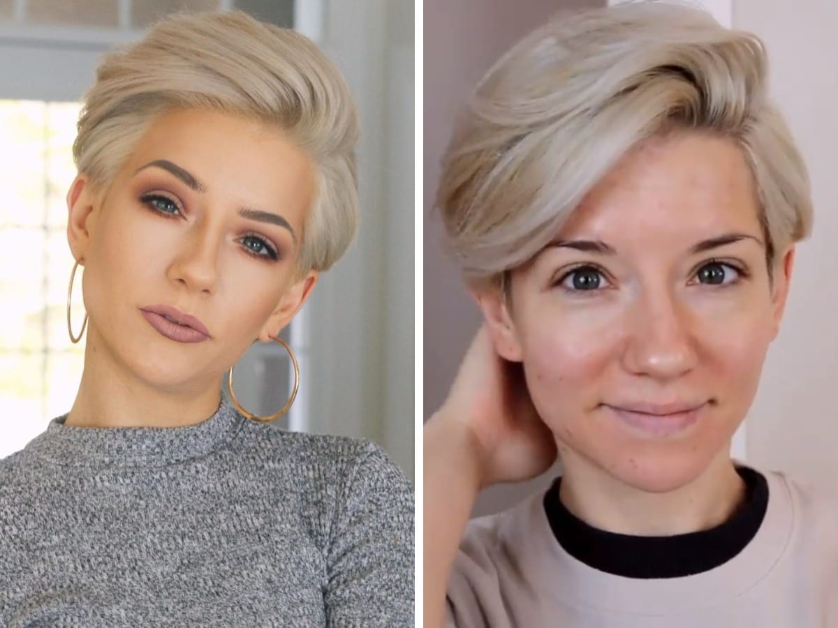 15 популярных блогеров, которые показали свой образ с макияжем для съемок и себя в обычной жизни 58