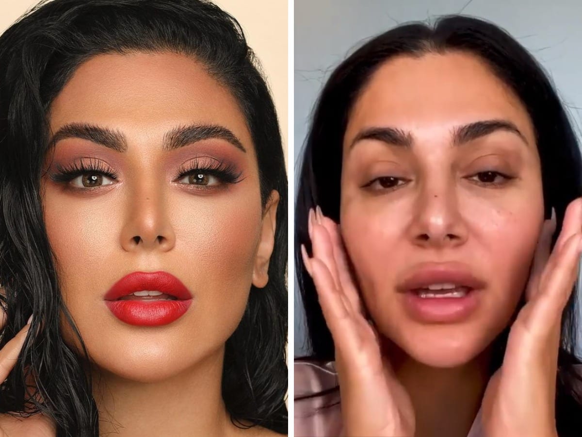 15 популярных блогеров, которые показали свой образ с макияжем для съемок и себя в обычной жизни 46