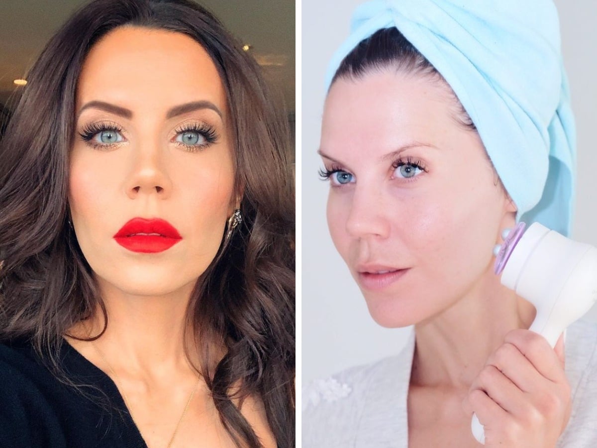 15 популярных блогеров, которые показали свой образ с макияжем для съемок и себя в обычной жизни 48