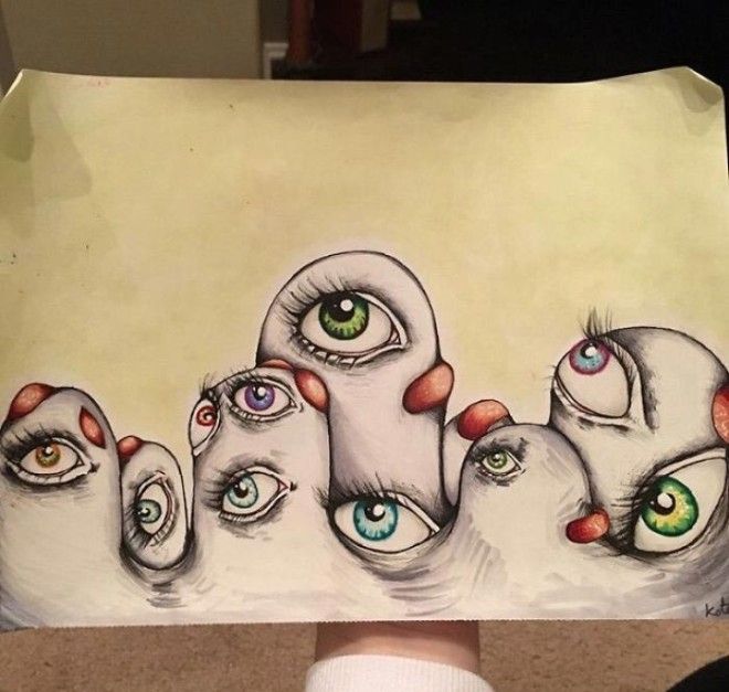 Девушка с шизофренией рисует галлюцинации художница с шизофренией рисует свои галлюцинации