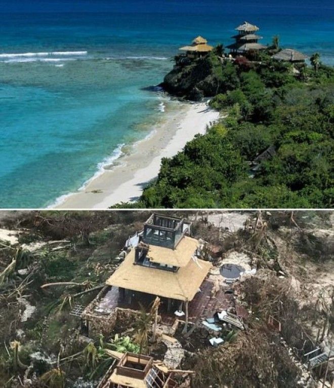 Ураган разрушил дом миллиардера Ричарда Брэнсона