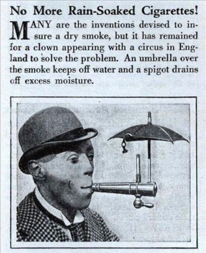Для любителей курить под дождем бред изобретателя, ненужное, оригинально, смешно, странные вещи, странные люди, товар, юмор