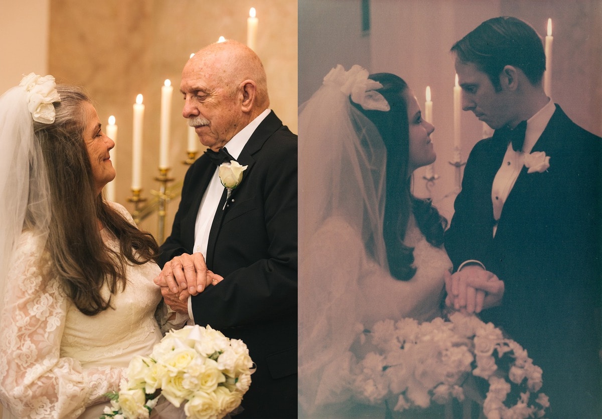 Пара отметила 50 лет брака, повторив свои свадебные снимки. И пользователи сети были тронуты до глубины души 30