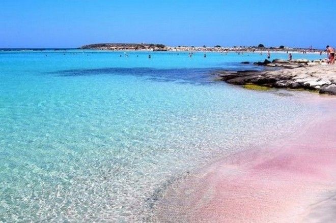 Розовый пляж Лагуна Балос