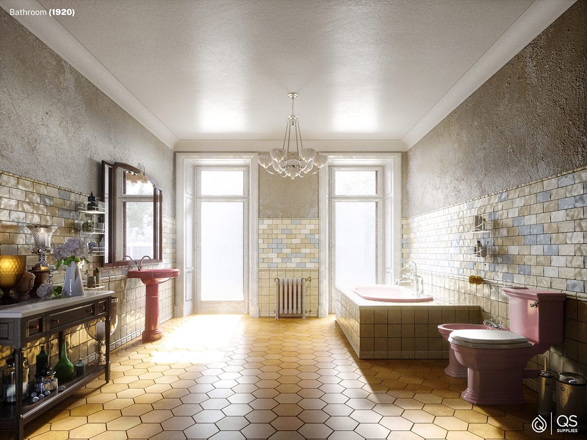 От горшков к современности: дизайнеры показали, как менялись интерьеры ванных комнат в течение 500 лет 23
