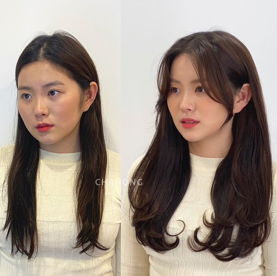15 работ от парикмахера из Южной Кореи, которая знает, как преобразить клиентку с помощью стрижки и укладки 46