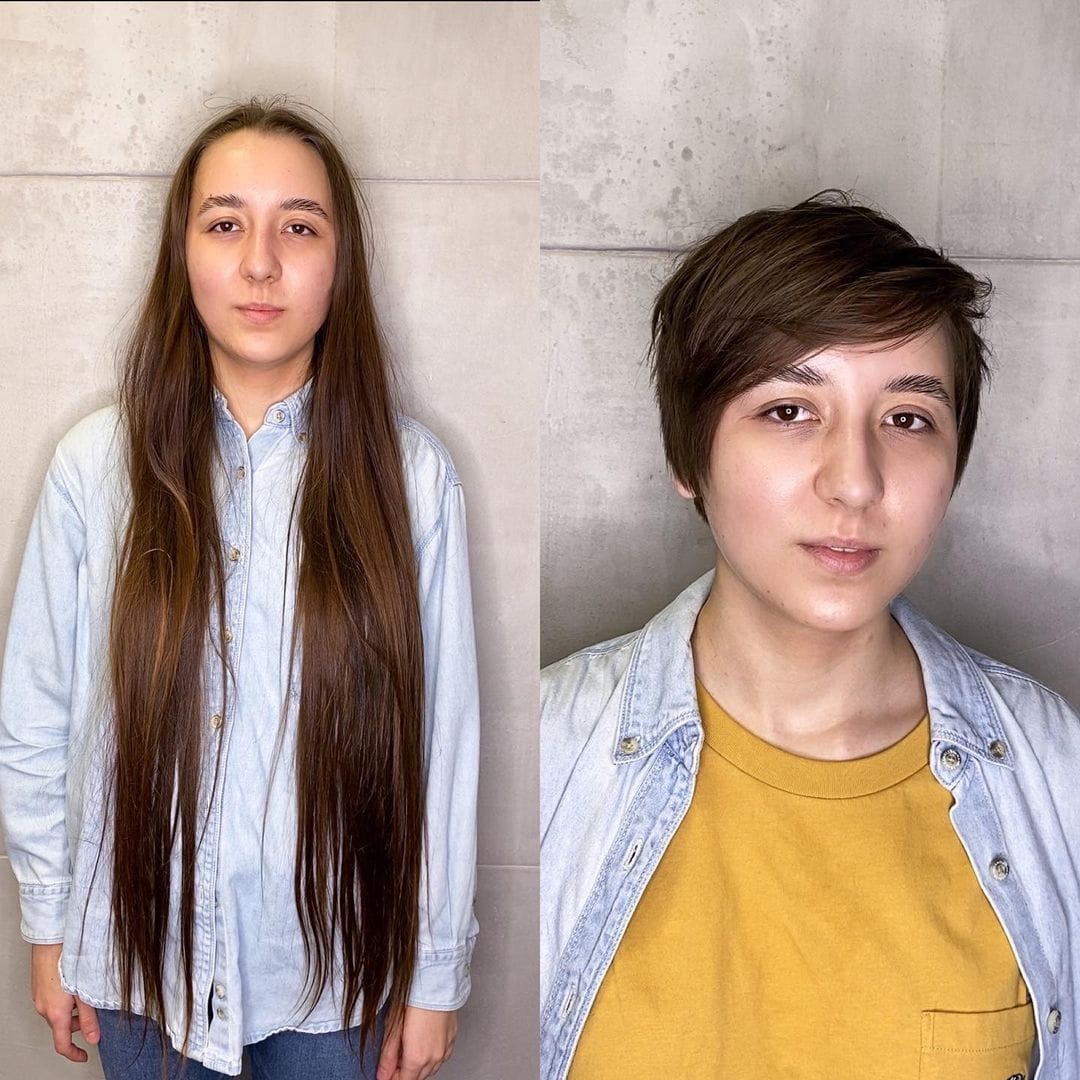 17 удивительных преображений от парикмахера из Москвы, которая делает девушкам только короткие стрижки 61