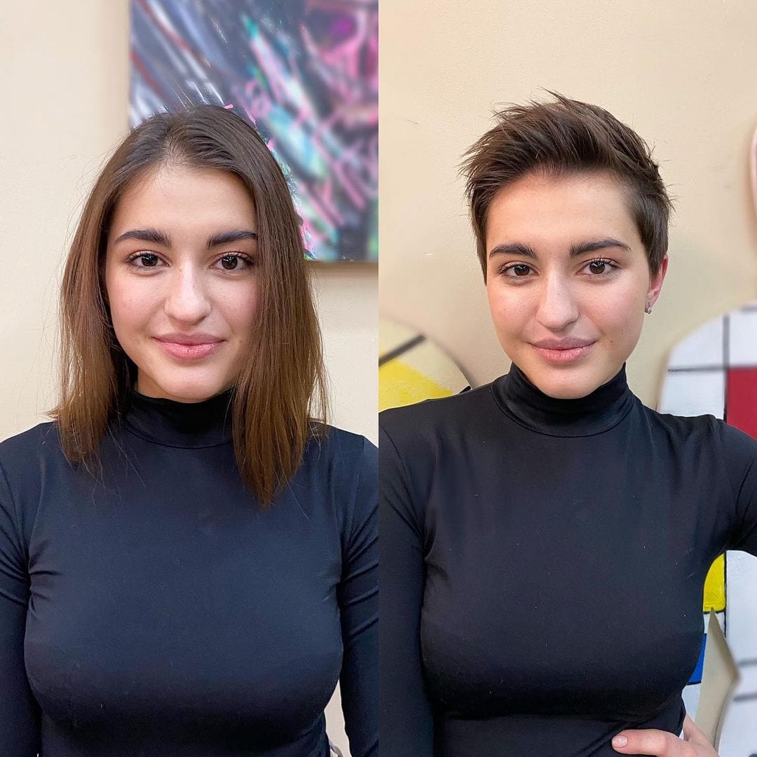 17 удивительных преображений от парикмахера из Москвы, которая делает девушкам только короткие стрижки 66