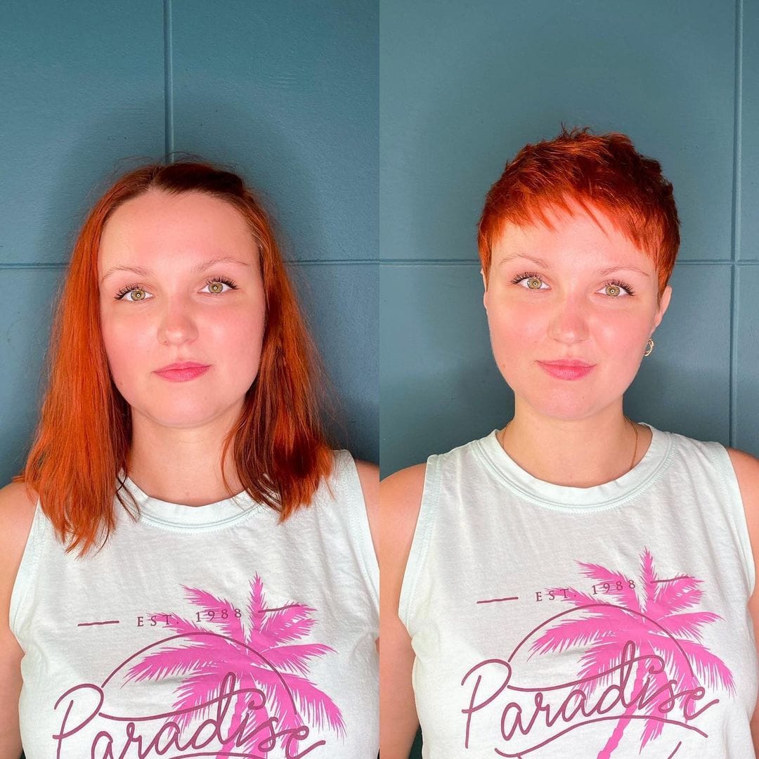 17 удивительных преображений от парикмахера из Москвы, которая делает девушкам только короткие стрижки 67