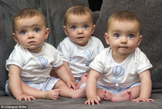 В британской семье родились абсолютно идентичные тройняшки 34
