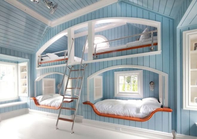 20 классных идей интерьера с использованием двухъярусной кровати 39